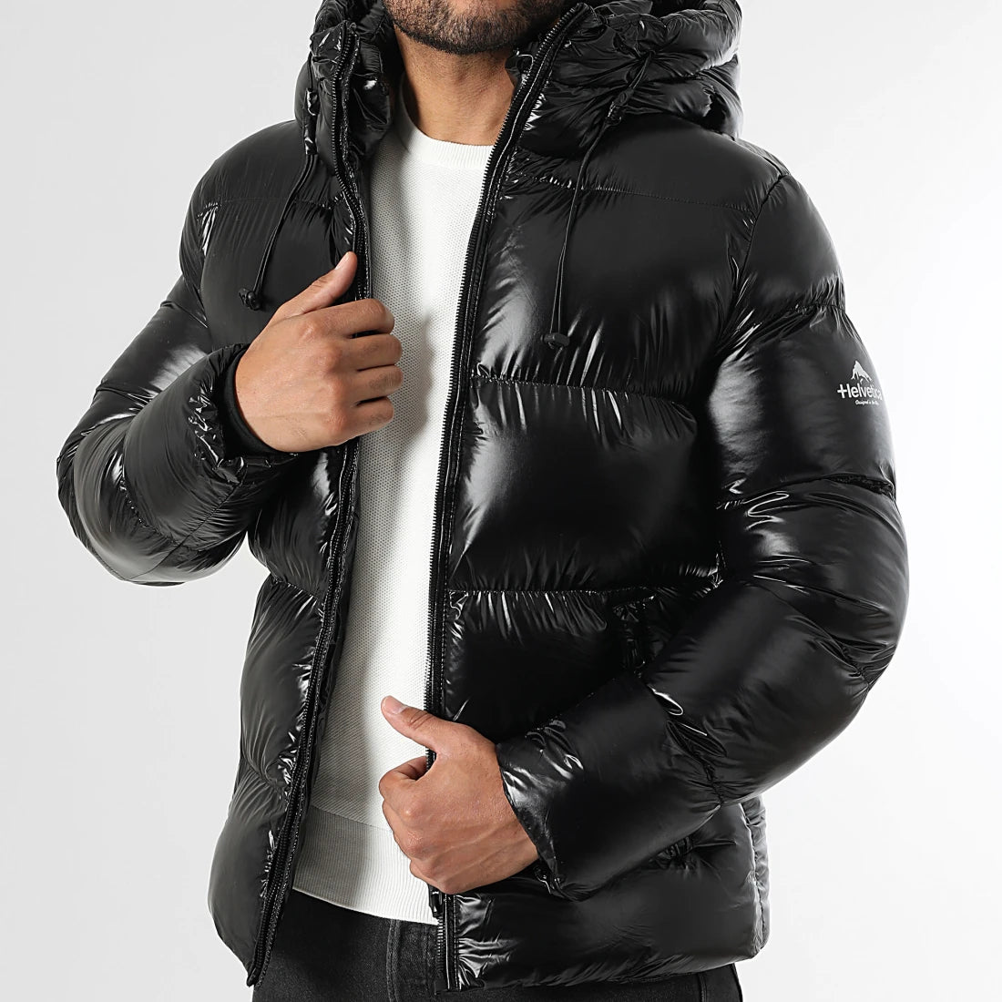 Doudoune Capuche Zippée Cosmos Noir