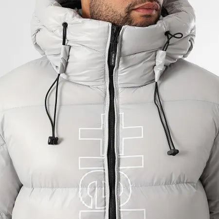 Doudoune Capuche Silver 2 Gris