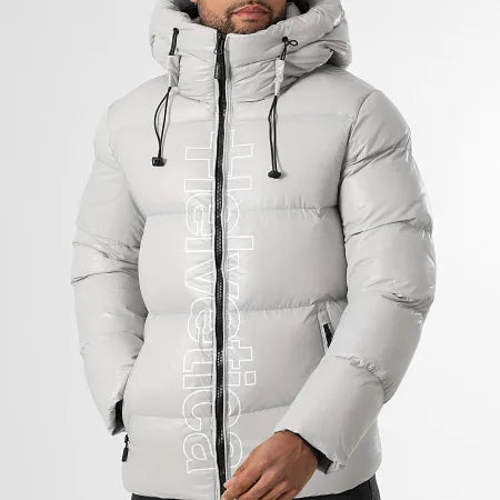 Doudoune Capuche Silver 2 Gris
