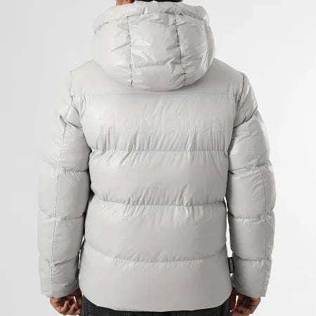 Doudoune Capuche Silver 2 Gris